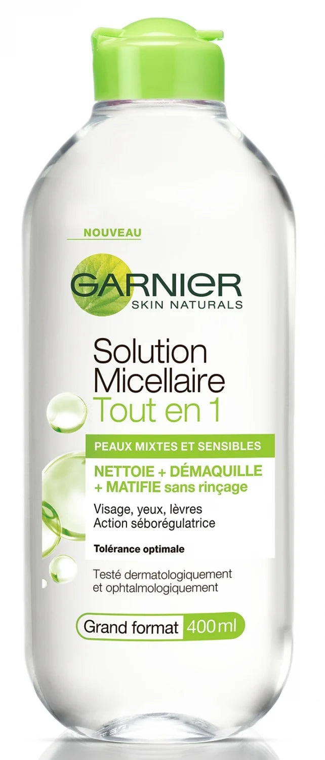 Garnier Skin Active Solution Micellaire Tout En 1 Peaux Mixtes Et Sensibles 400ml