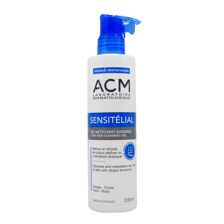 Acm Sensitelial Gel Nettoyant Surgras 200ml