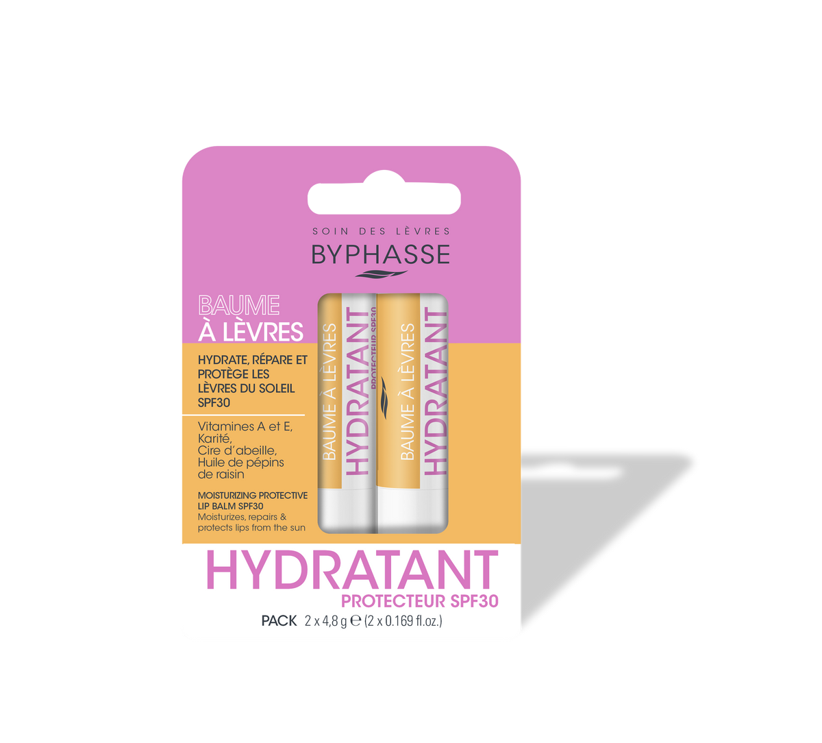 Byphasse BAUME À LÈVRES 2U. PROTECTION SPF30