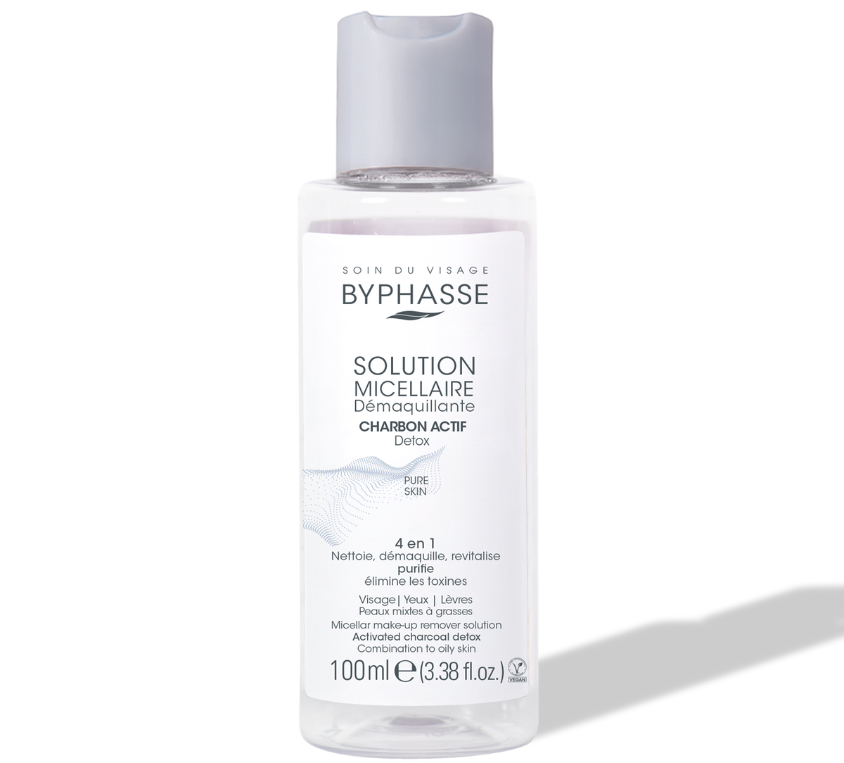 Byphasse SOLUTION MICELLAIRE DÉMAQUILLANTE 100ML AU CHARBON ACTIF