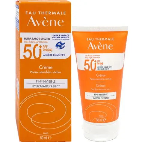 Avène Crème Peaux Sensibles Sèches Fini Invisible Hydratation  Spf50+ 50ml