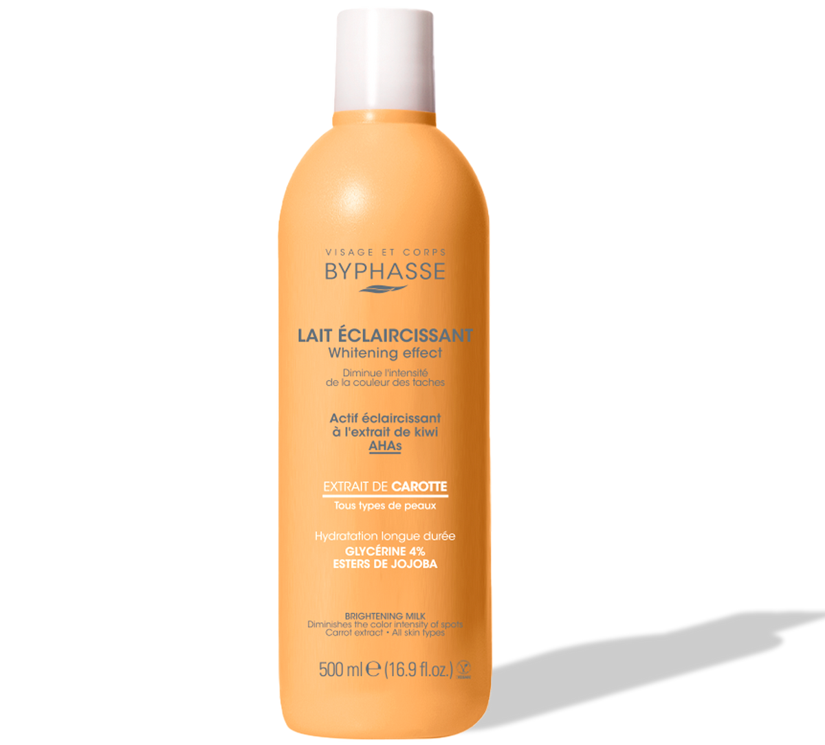 Byphasse LAIT CORPOREL ÉCLAIRCISSANT WHITENING EFFECT 500ML À L'EXTRAIT DE CAROTTE