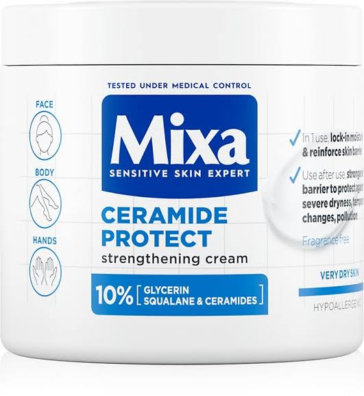Mixa Ceramide Protectcrème pour le corps régénérante pour peaux sensibles 400ml